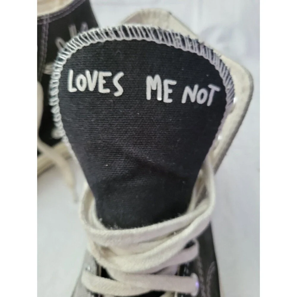 Converse Chuck 70 High Maybe Tomorrow Daisy Custom DIY Loves Me Not Size 6.5